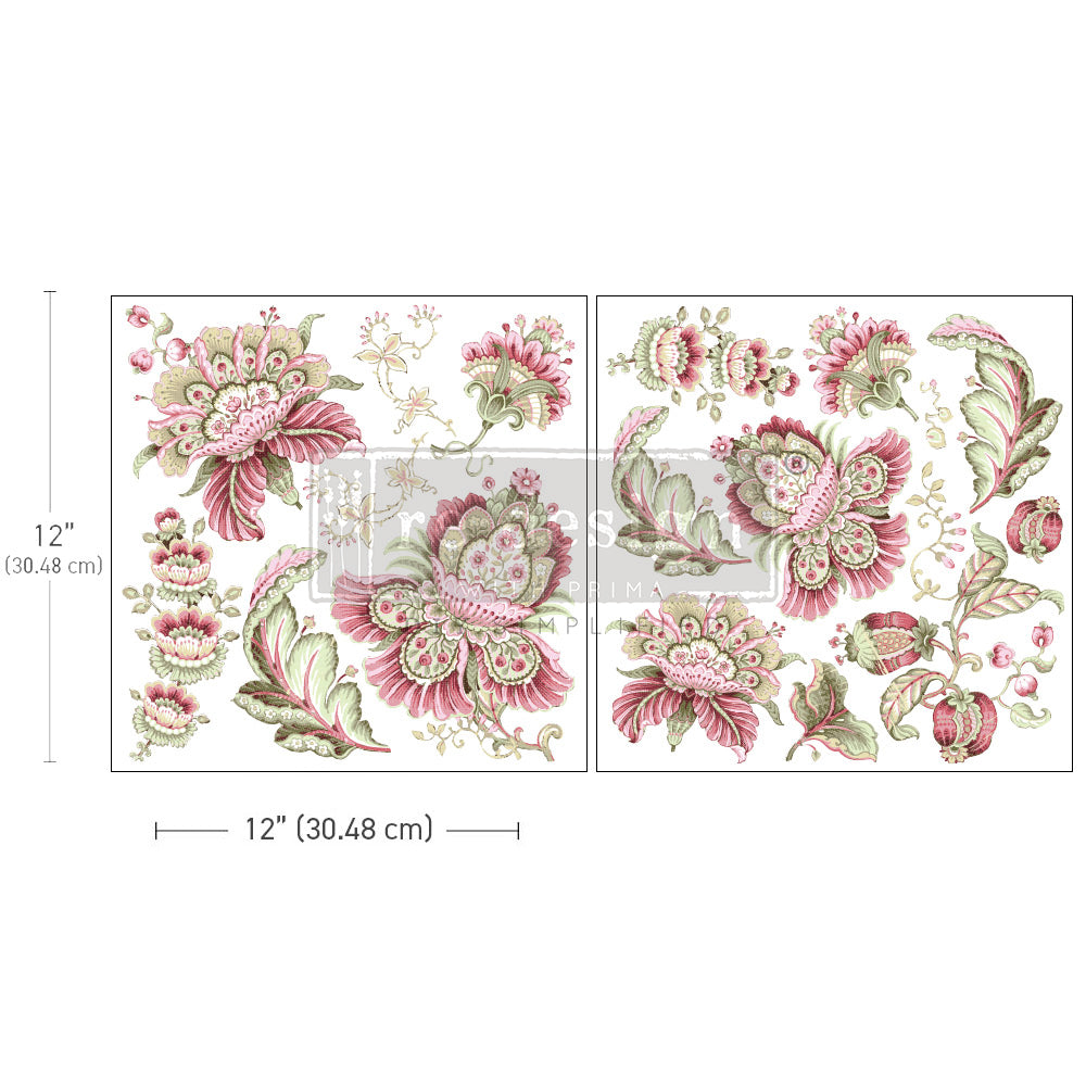 Rub on Furniture Transfers, DISCONTINUED WATERCOLOR Bloom, Rub on  Transfers, Redesign With Prima, Furniture Decals, Vintage Floral DIY 