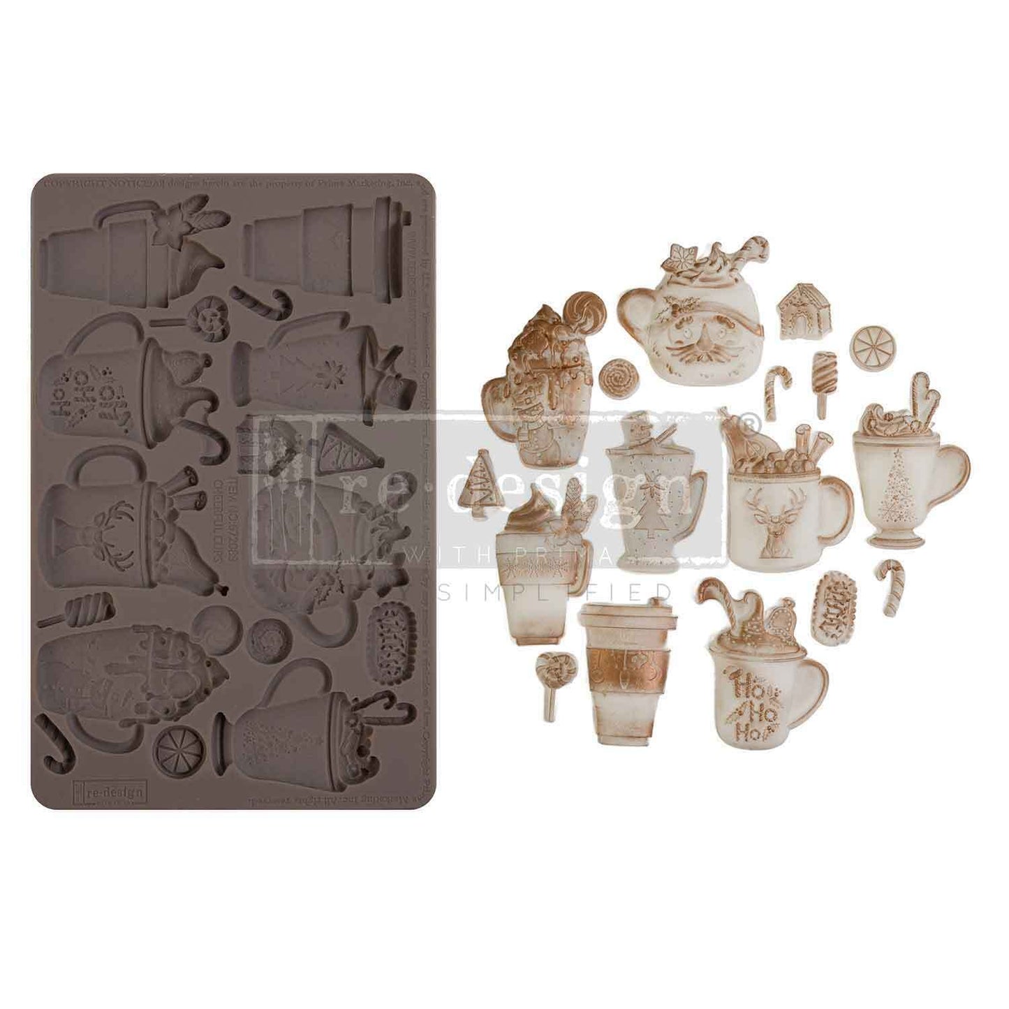 Cheerful Cups Silicone Mould-  Same Day Shipping - Redesign with Prima - Decor - Candy Mould