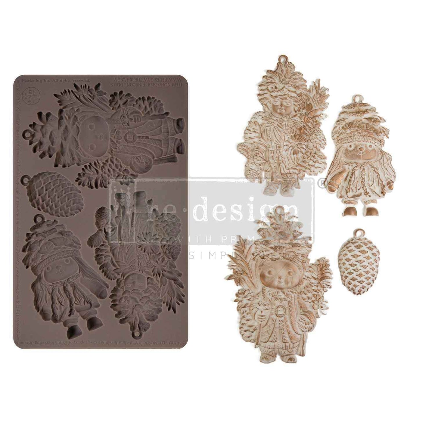 Pinecone Dolls Silicone Mould-  Same Day Shipping - Redesign with Prima - Decor - Candy Mould