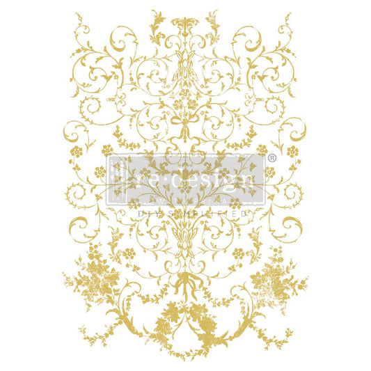 Manor Swirls transfer by Redesign with Prima - Same Day Shipping - Furniture transfers - rub on transfers -Gold Foil Kacha