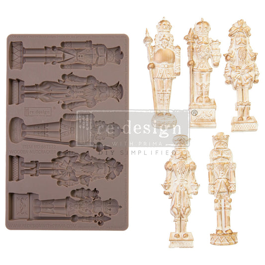 IN STOCK! Wooden Nutcracker Silicone Mould-  Same Day Shipping - Redesign with Prima - Decor - Candy Mould