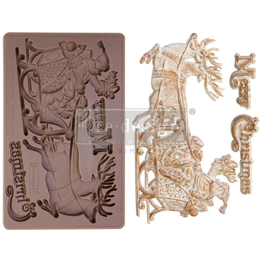 IN STOCK! Santa's Sleigh Silicone Mould-  Same Day Shipping - Redesign with Prima - Decor - Candy