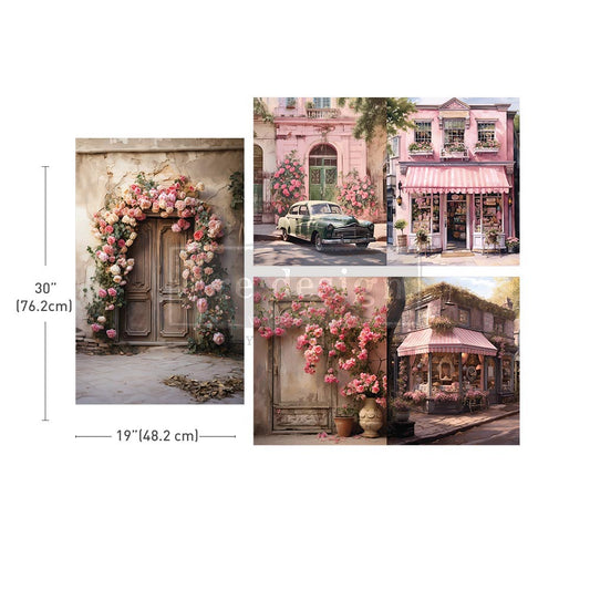 Blush Bloom Boulevard Decoupage Paper Pack Redesign with Prima - Same Day Shipping - Furniture Decoupage