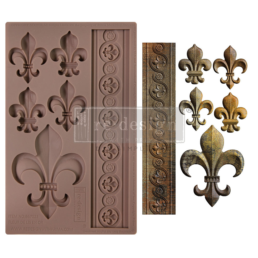 Fleur De Lis En Or Silicone Mould-  Same Day Shipping - Redesign with Prima - Decor - Candy Mould