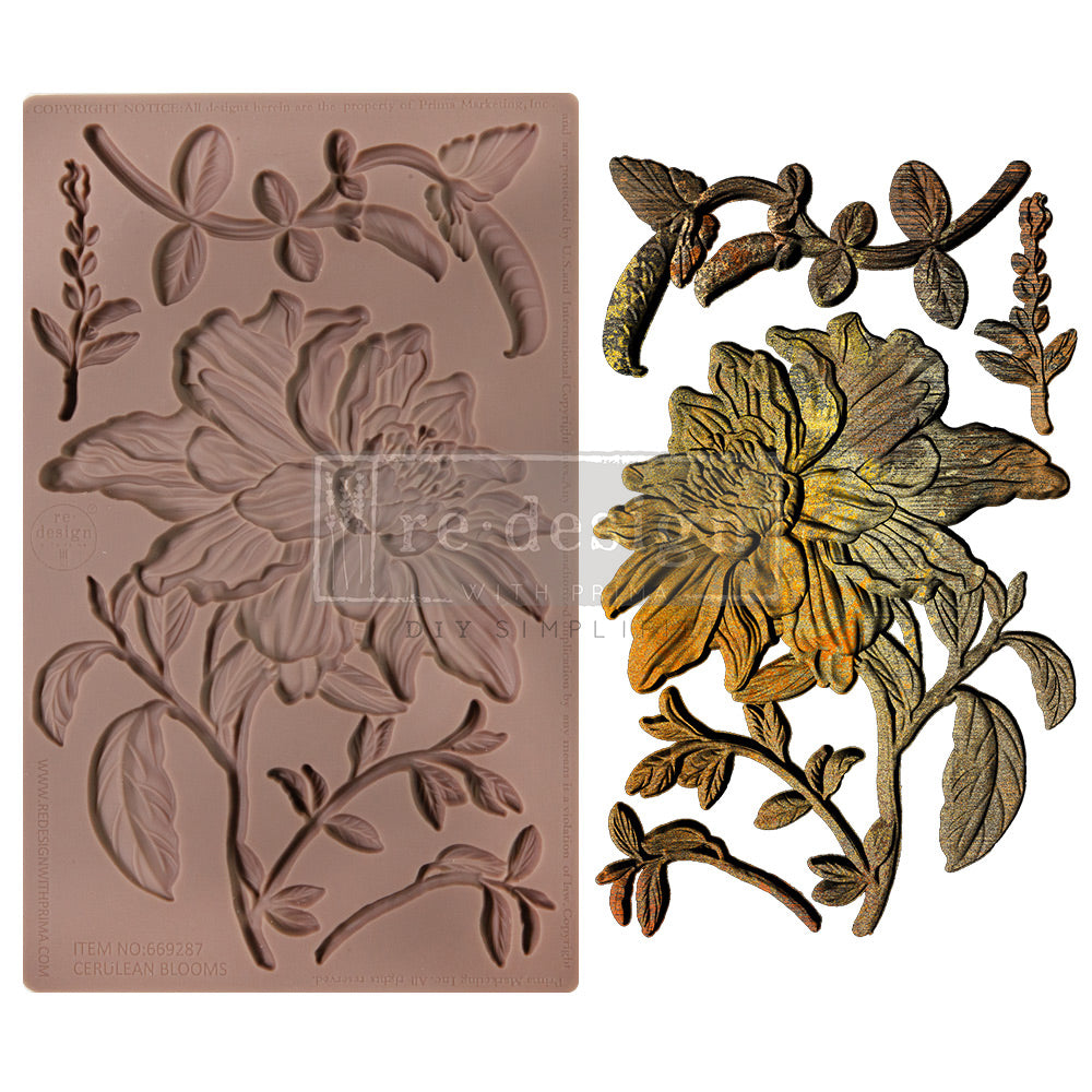Cerulean Blooms Silicone Mould-  Same Day Shipping - Redesign with Prima - Decor - Candy Mould