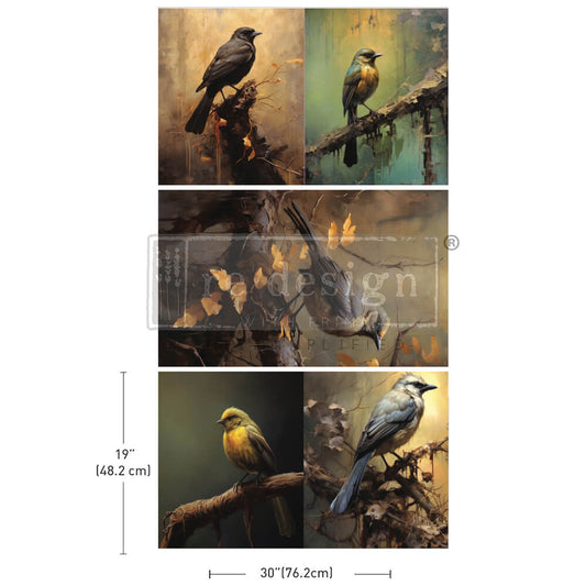 Avian Dreamscape Decoupage Paper Pack Redesign with Prima - Same Day Shipping - Furniture Decoupage