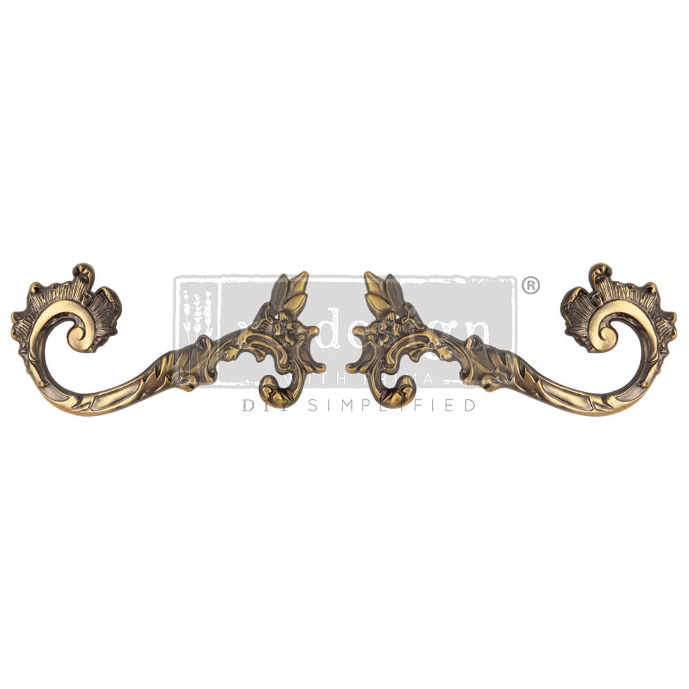 Enchante Metal Pulls 3.75 center to center handles - Kacha - Ornate hardware - Redesign with Prima - Same Day Shipping
