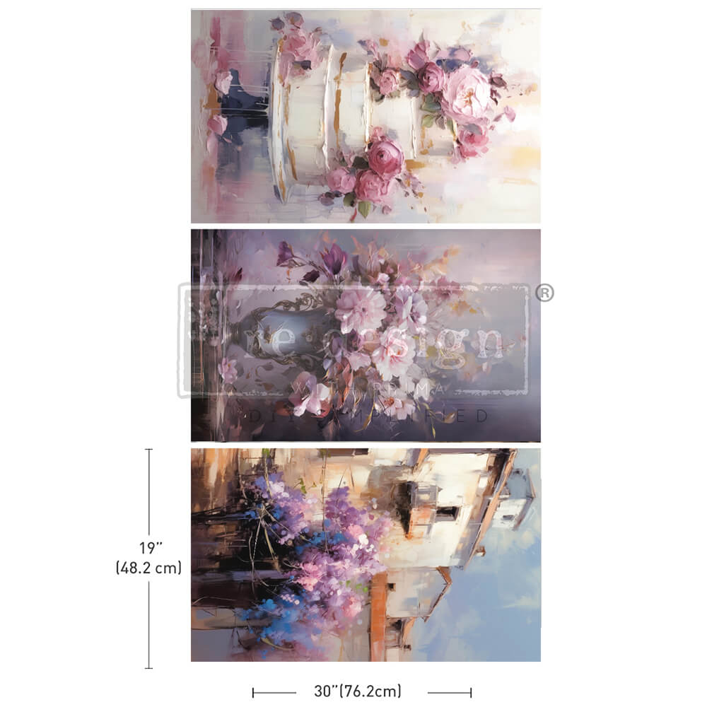 Lilac Lush Celebration Decoupage Paper Pack Redesign with Prima - Same Day Shipping - Furniture Decoupage