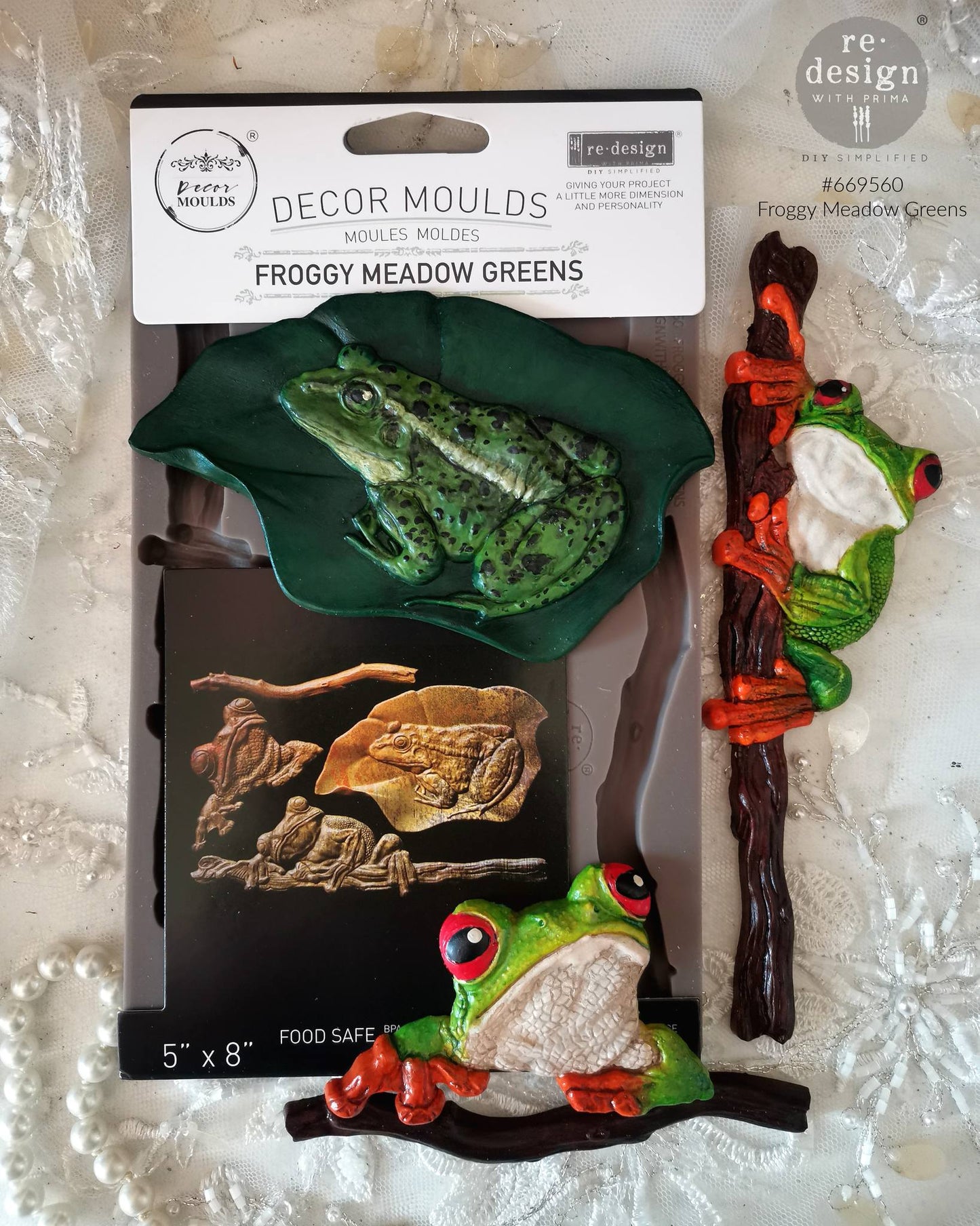 Froggy Meadow Greens Silicone Mould-  Same Day Shipping - Redesign with Prima - Decor - Candy Mould