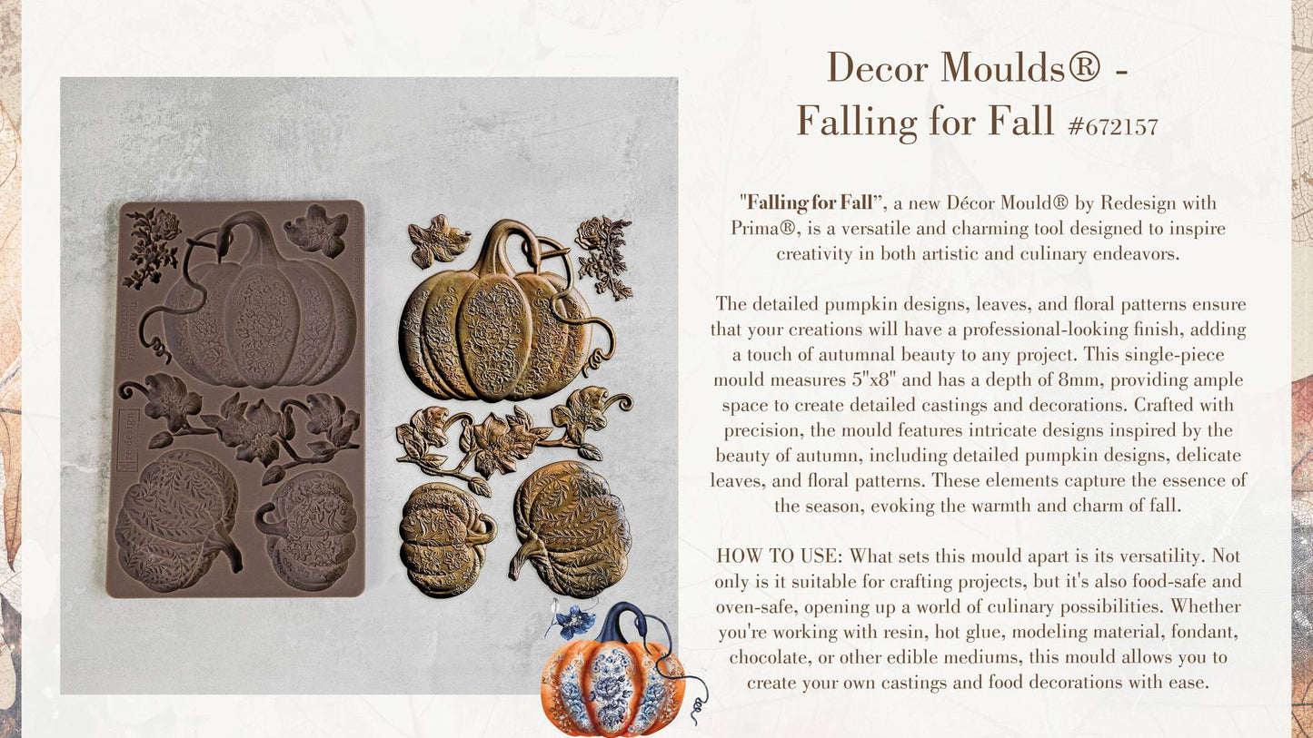 Falling for Fall Silicone Mould-  Same Day Shipping - Redesign with Prima - Decor - Candy Mould