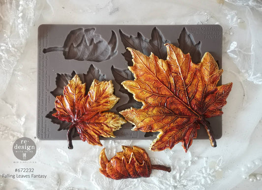 Falling Leaves Silicone Mould-  Same Day Shipping - Redesign with Prima - Decor - Candy Mould