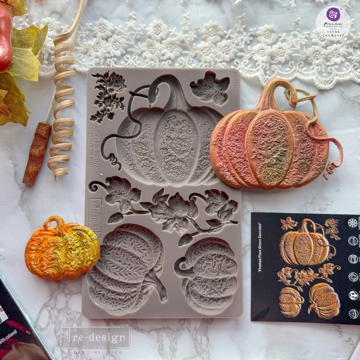 Falling for Fall Silicone Mould-  Same Day Shipping - Redesign with Prima - Decor - Candy Mould