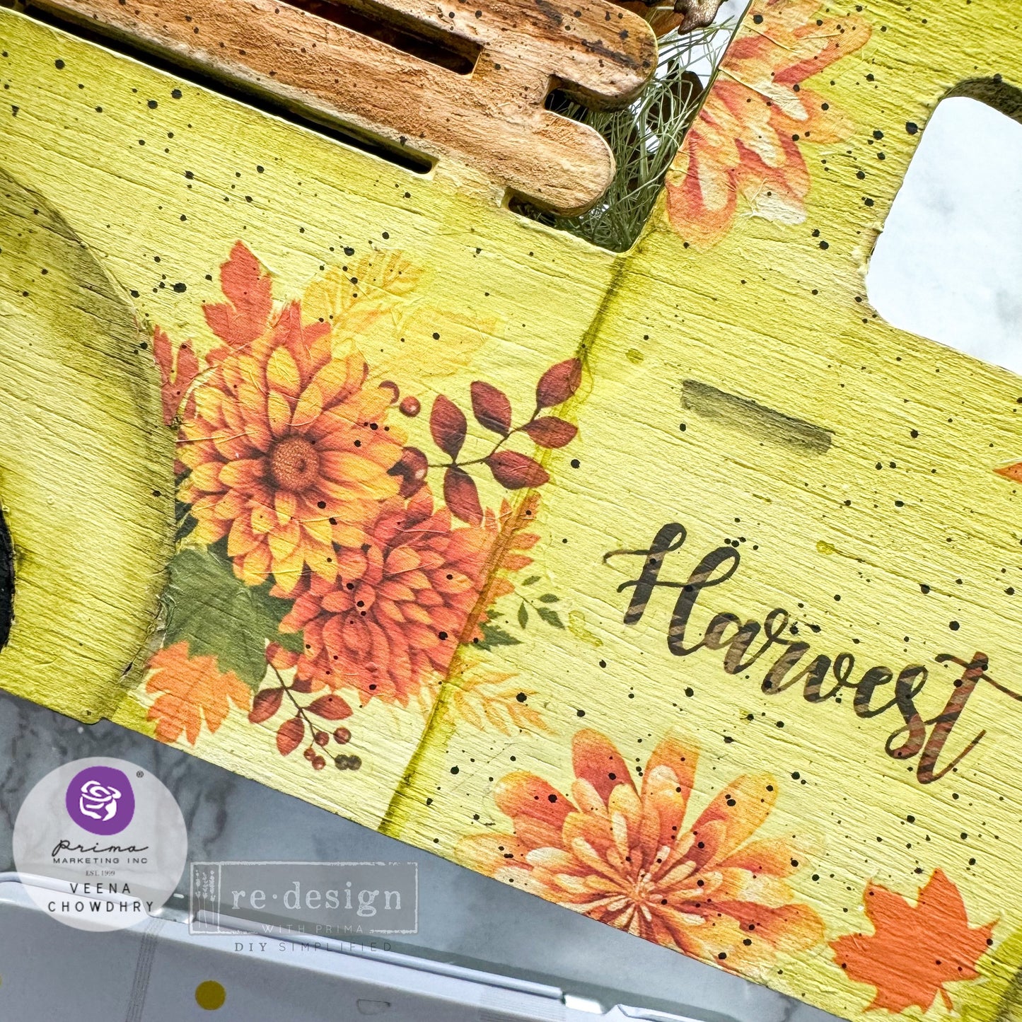 Autumn Splendor small transfer by Redesign with Prima 6"x12" - Same Day Shipping - Rub On transfers - Decor transfers