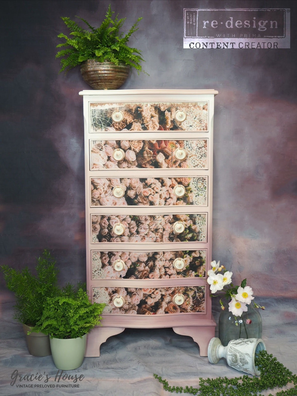Beautiful Dream Decoupage tissue paper 2 sheet Redesign by Prima