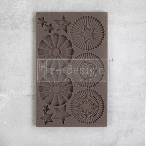 Red White and Blue Silicone Mould-  Same Day Shipping - Redesign with Prima - Decor - Candy Mould