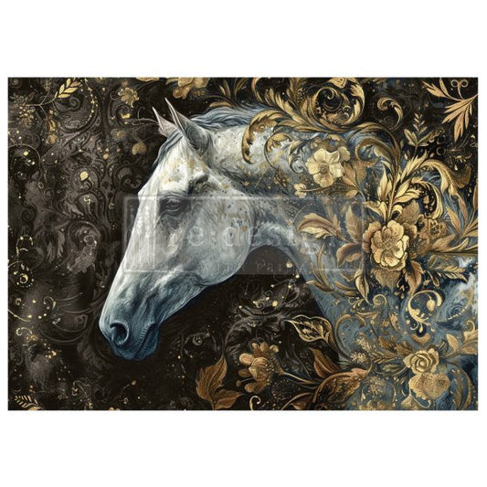 Majestic Gallop A1 Fiber Decoupage Paper Redesign with Prima 23.4"x33.1" - Same Day Shipping - Furniture Decoupage