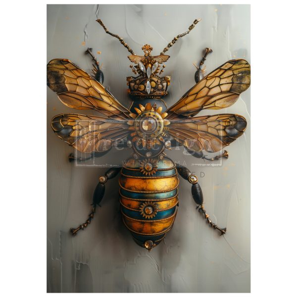 Gearspring Honeybee A1 Fiber Decoupage Paper Redesign with Prima 23.4"x33.1" - Same Day Shipping - Furniture Decoupage