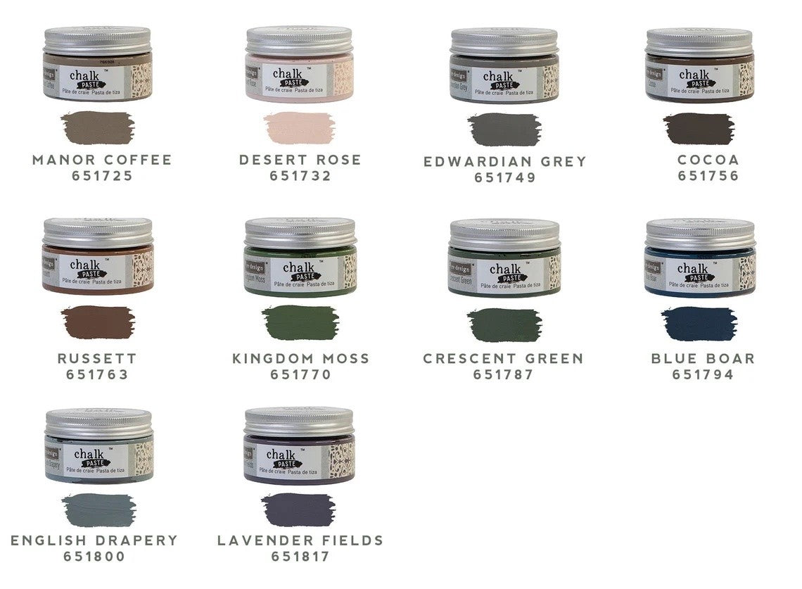 Kingdom Moss Chalk Paste - Redesign by Prima - Same Day Shipping - Stencil Paste - Paint for Raised Stencils - Furniture Paint Paste