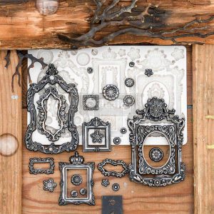 Ornate Frames by Finnabair Decor Mould - Same Day Shipping - Redesign Prima - Resin Mold - Gear Applique - Frames - Decor - Furniture Mould