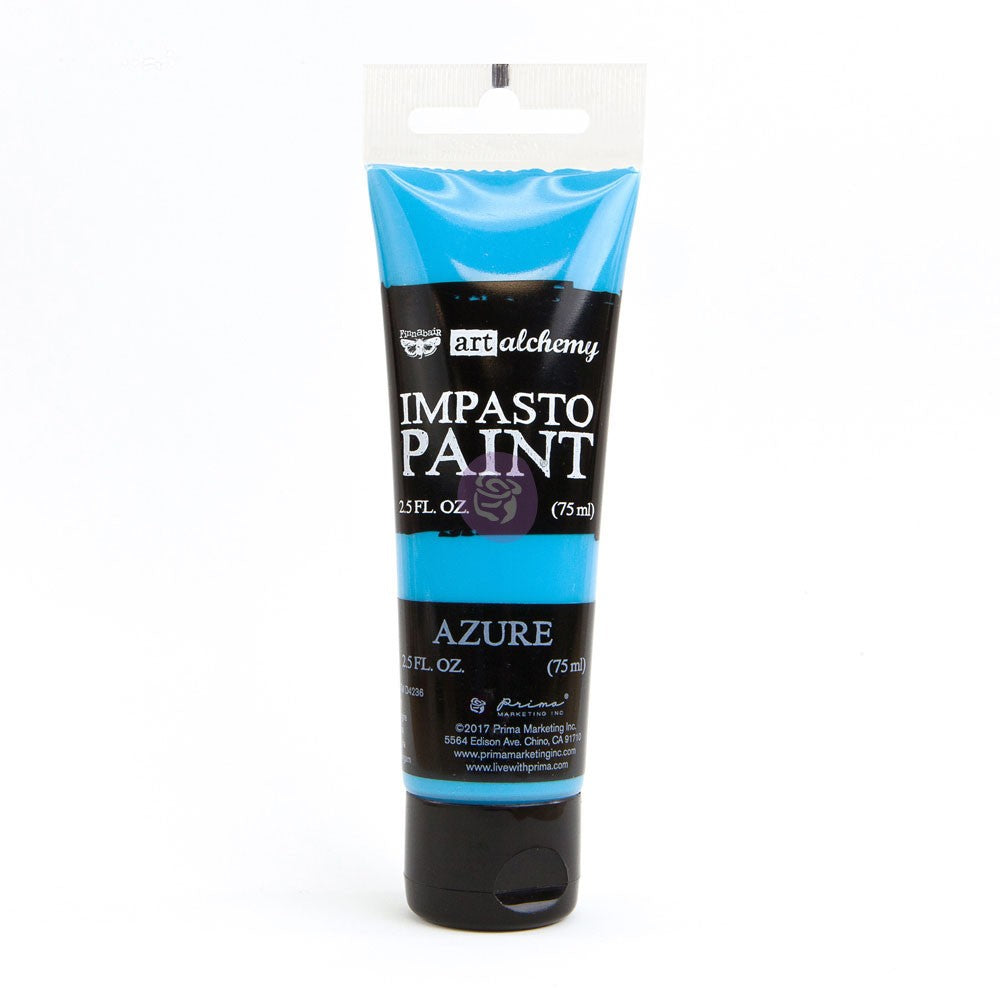 Azure Impasto paint - Same Day Shipping - Art Alchemy - Finnabair - ReDesign With Prima - Mixed Media Art