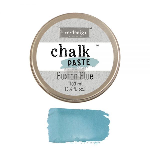 Buxton Blue Chalk Paste - Redesign by Prima - Same Day Shipping - Stencil Paste - Paint for Raised Stencils - Furniture Paint Paste