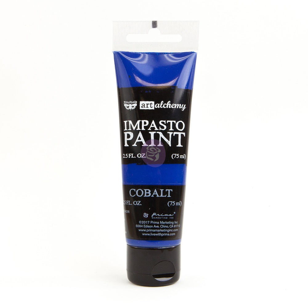 Cobalt Impasto paint - Same Day Shipping - Art Alchemy - Finnabair - ReDesign With Prima - Mixed Media Art