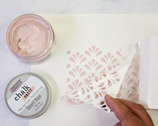 Desert Rose Chalk Paste - Redesign by Prima - Same Day Shipping - Stencil Paste - Paint for Raised Stencils - Furniture Paint Paste