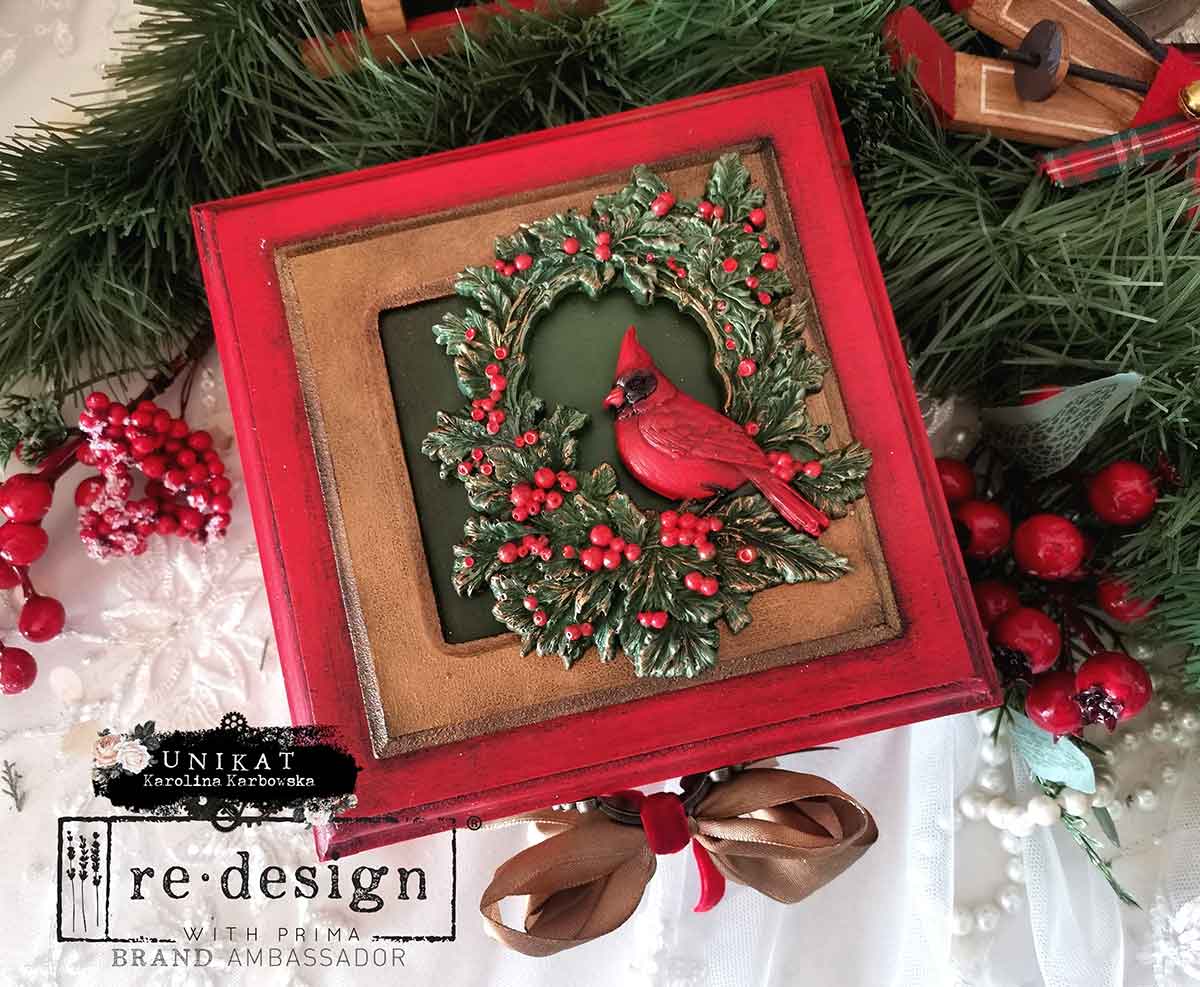 Cardinal Cheer Silicone Mould-  Same Day Shipping - Redesign with Prima - Decor - Candy Mould