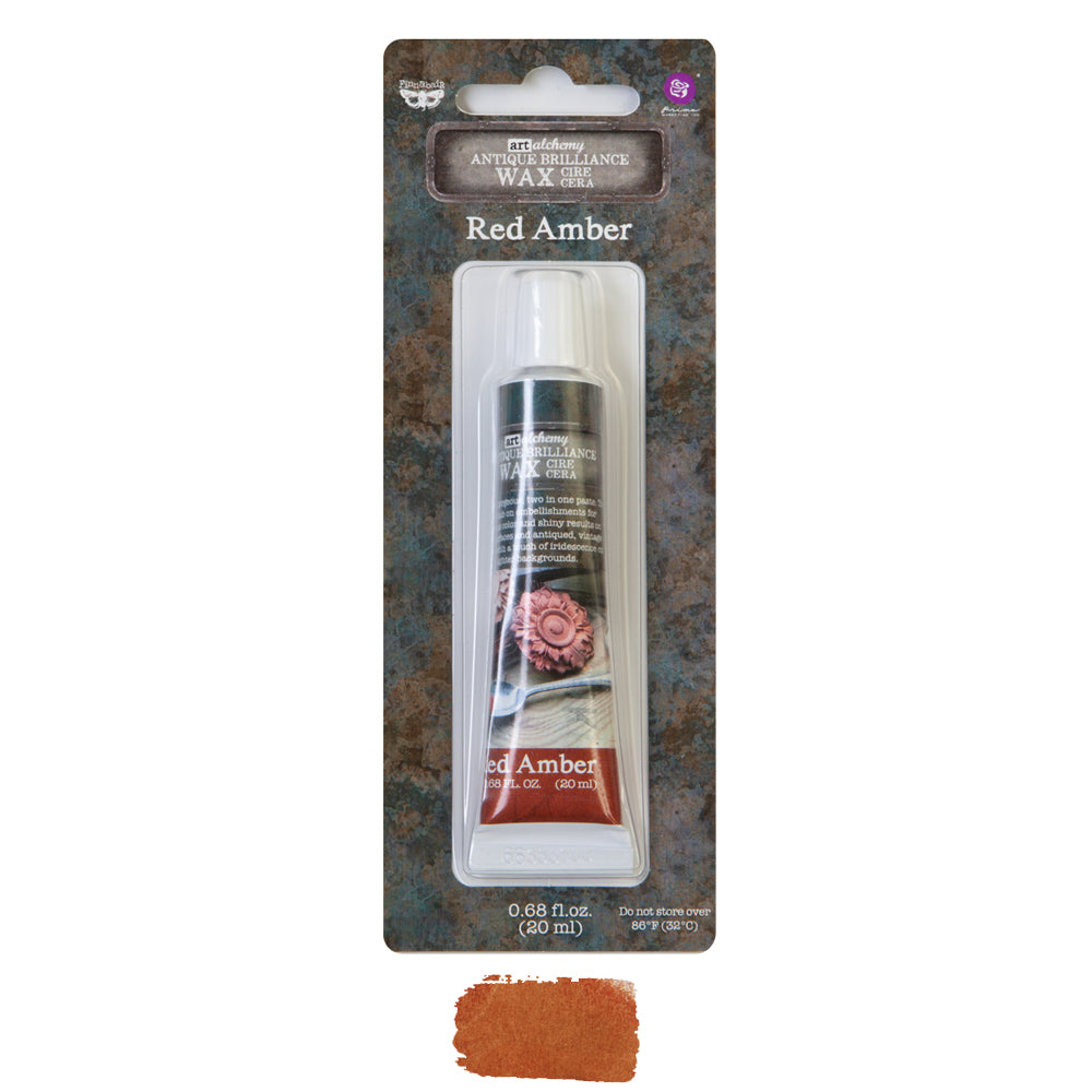 Red Amber Art Alchemy Antique Brilliance Wax - Same Day Shipping - Mixed Media Wax - Furniture Wax - Gilding Wax