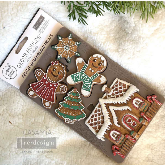 Festive Gingerbread Treats Silicone Mould-  Same Day Shipping - Redesign with Prima - Decor - Candy Mould