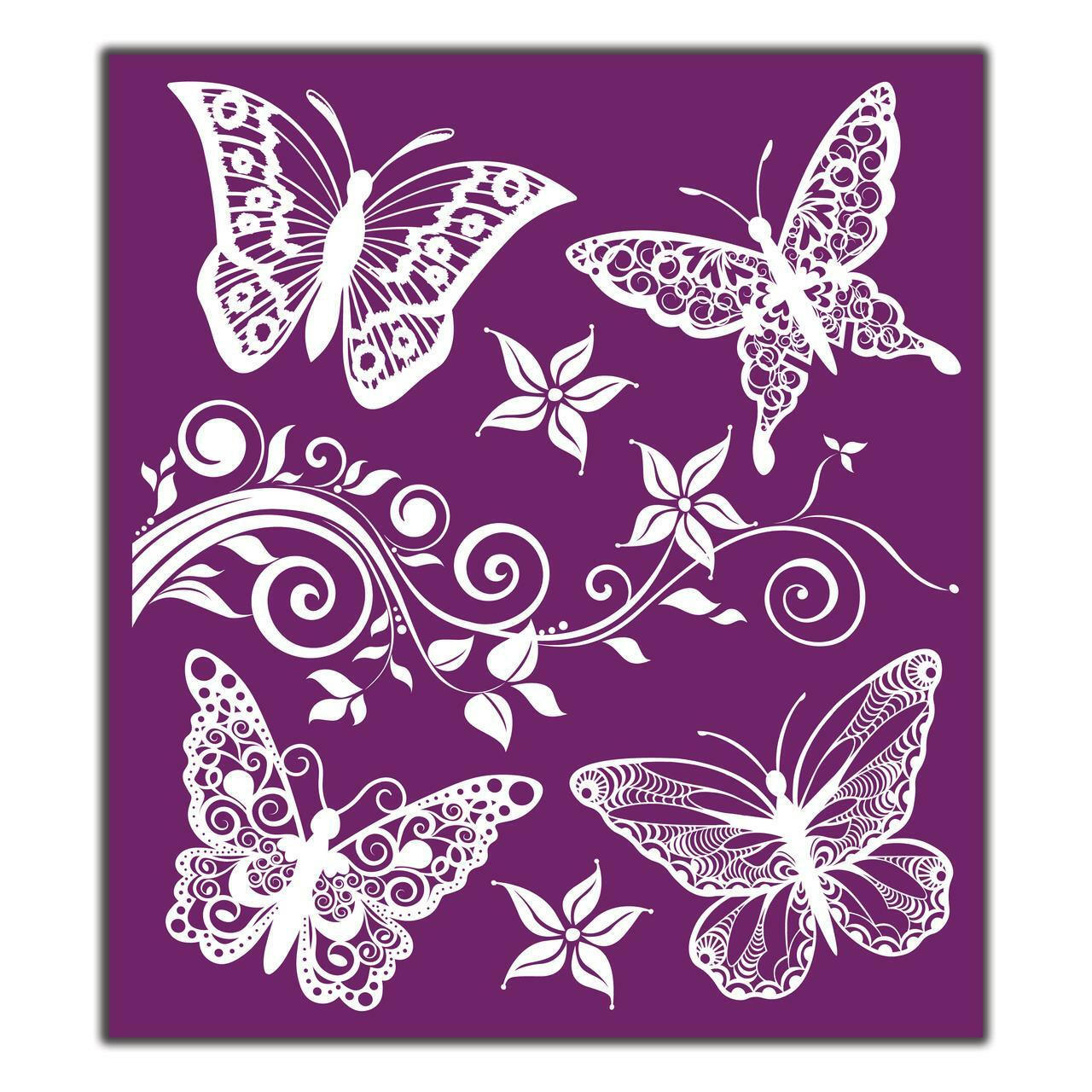 Butterflies Silkscreen Stencil Dixie Belle - Same Day Shipping - Reusable Stencil - Furniture Stencil - Décor Stencil