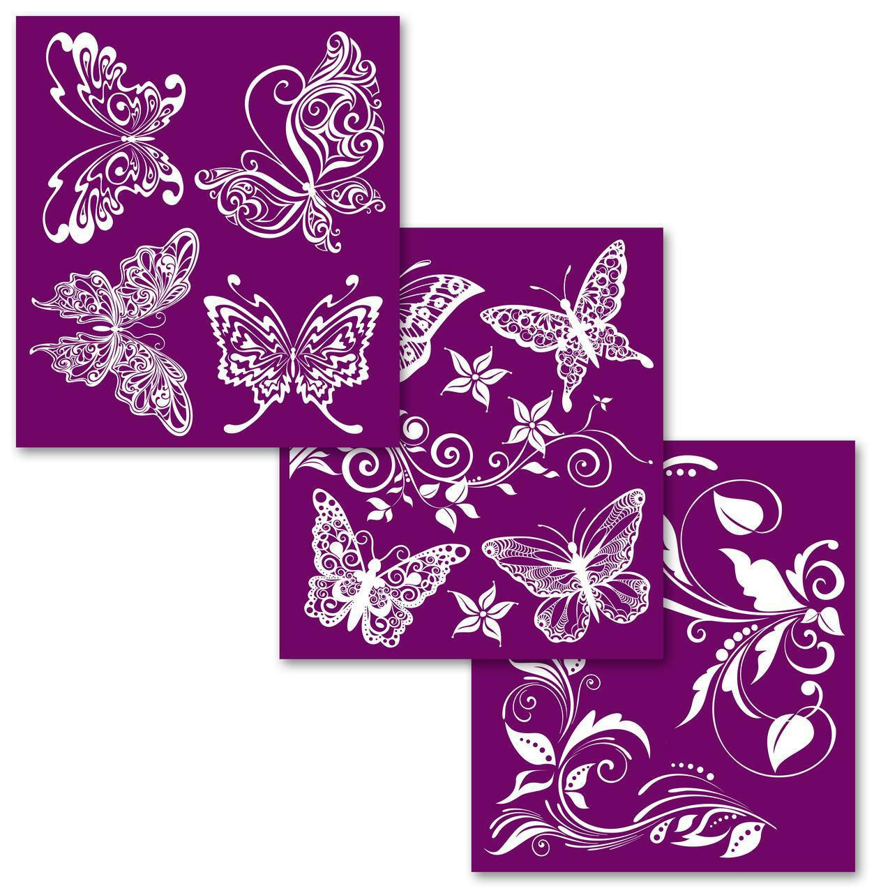 Butterflies Silkscreen Stencil Dixie Belle - Same Day Shipping - Reusable Stencil - Furniture Stencil - Décor Stencil