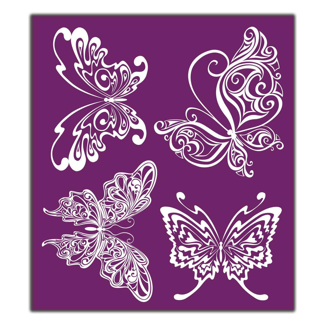 Butterflies Silkscreen Stencil Dixie Belle - Same Day Shipping - Reusable Stencil - Furniture Stencil - Décor Stencil