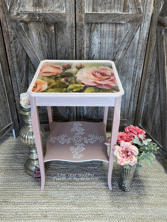 Blushing Roses A1 Rice Decoupage Paper - Same Day Shipping - Dixie Belle - Furniture Applique