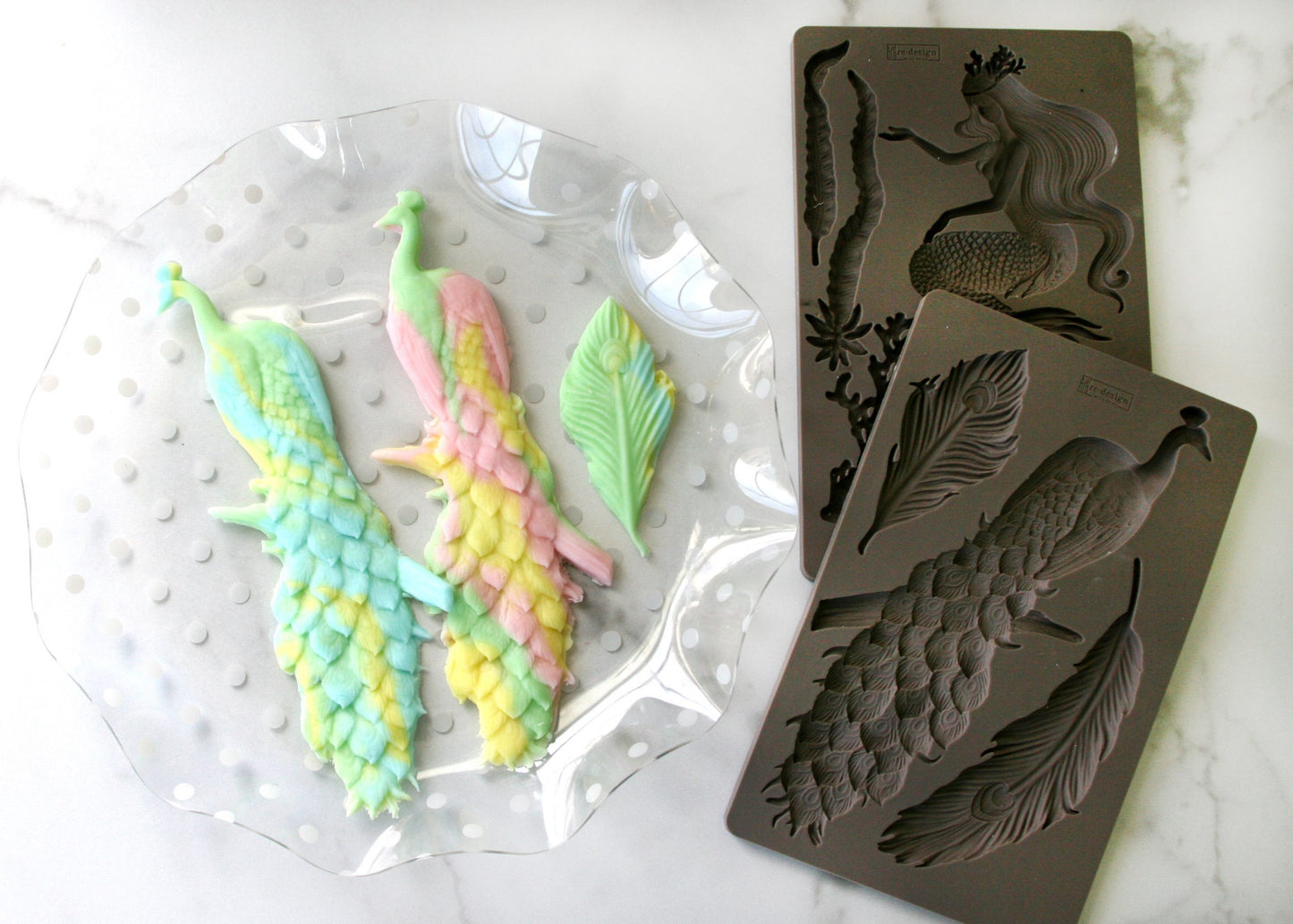 Regal Peacock ReDesign With Prima Decor Mould - Same Day Shipping - Furniture Mould - Candy Mold - Molds for Resin - Clay Mold - Bird Decor