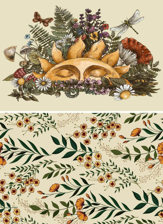 Here Comes the Sun Tissue Decoupage Paper - Same Day Shipping - Dixie Belle - Furniture Applique
