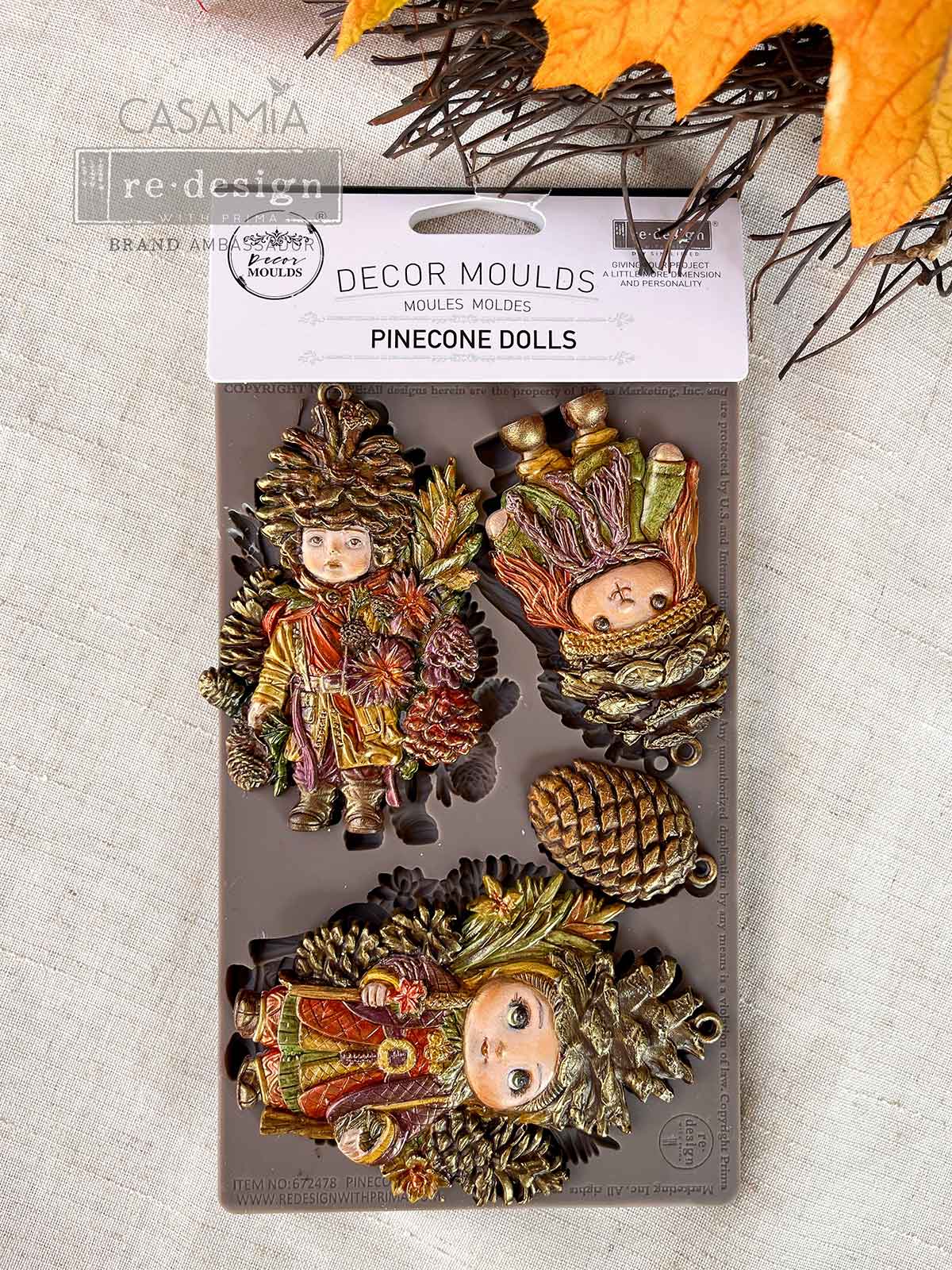 Pinecone Dolls Silicone Mould-  Same Day Shipping - Redesign with Prima - Decor - Candy Mould