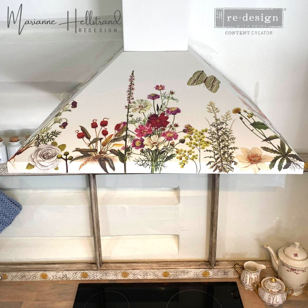 Floral Collection transfer by Redesign with Prima - Same Day Shipping - Rub On Transfers - Furniture Transfer - Décor Transfers