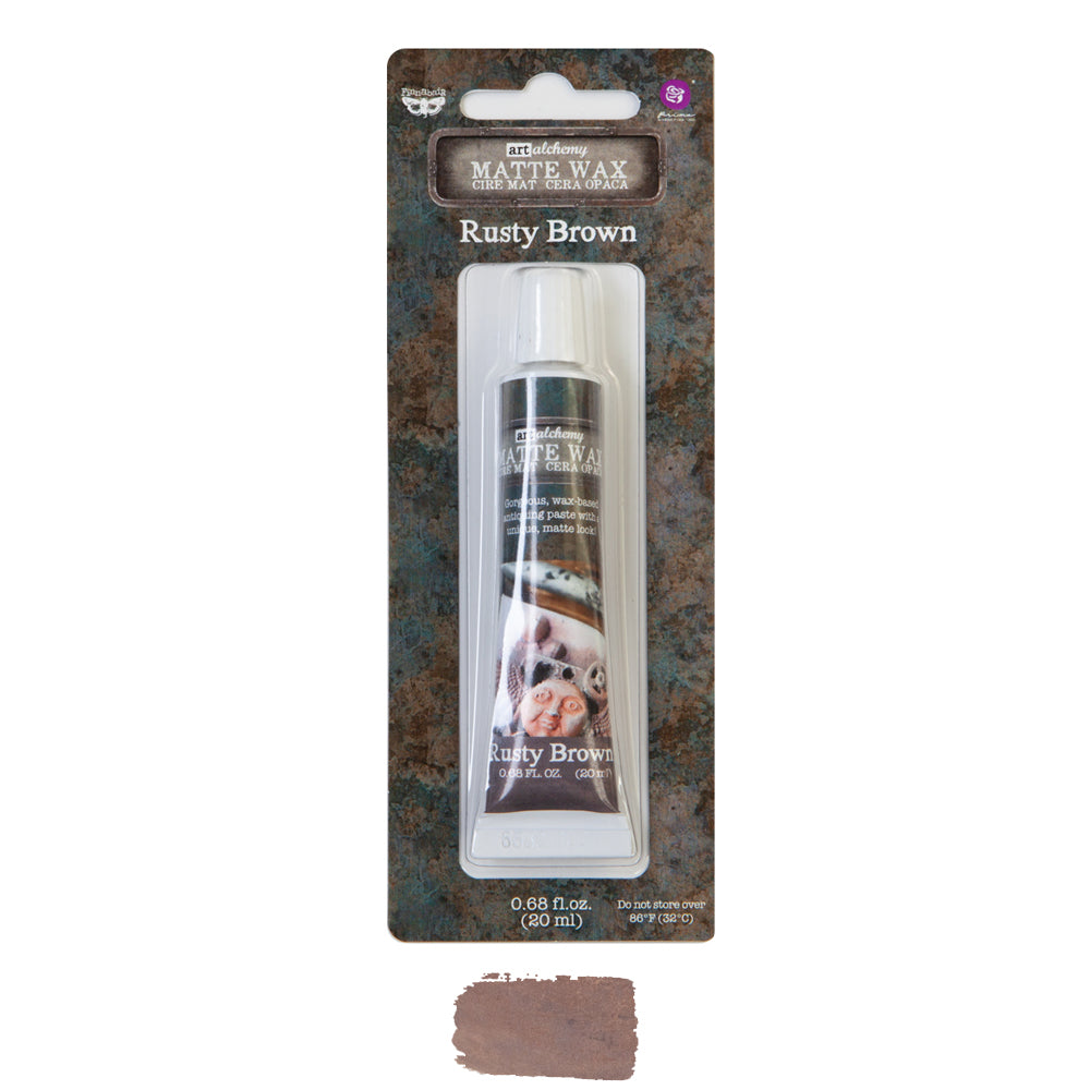 Rusty Brown Art Alchemy Matte Wax - Same Day Shipping - Mixed Media Wax - Furniture Wax - Gilding Wax