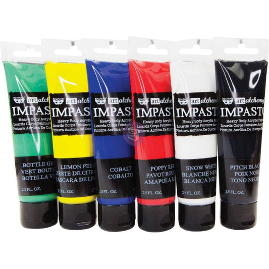 Impasto Paint 6 tube set - Same Day Shipping - Art Alchemy - Finnabair - ReDesign With Prima - Mixed Media Art