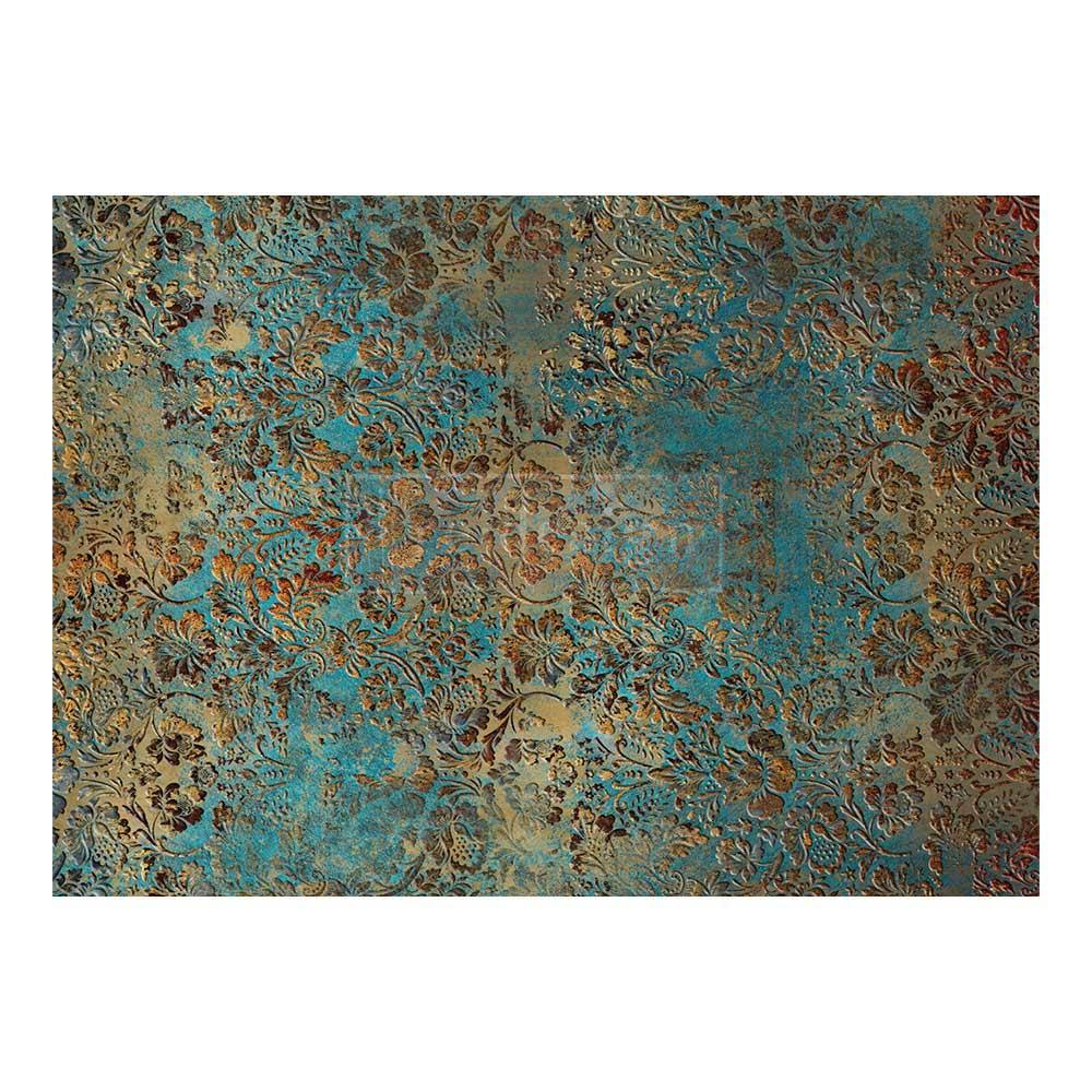 Aged Patina A-1 Fiber Decoupage Paper by redesign with Prima 23.4"x33.1" - Same Day Shipping - Furniture Decoupage - Large Paper Decoupage - belleandbeau850