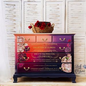 Lush Floral II transfer by Redesign with Prima 48"x32" - Same Day Shipping - Furniture Transfer - Decor Transfer - Floral Rub On Decal