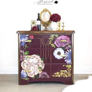 Lush Floral II transfer by Redesign with Prima 48"x32" - Same Day Shipping - Furniture Transfer - Decor Transfer - Floral Rub On Decal