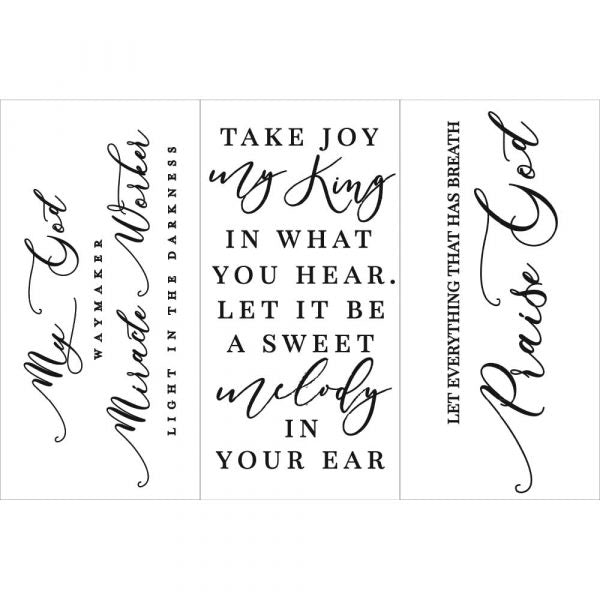 Scripture small transfer by Redesign with Prima 6"x12" - Same Day Shipping - Rub On transfers - Decor transfers - furniture transfers