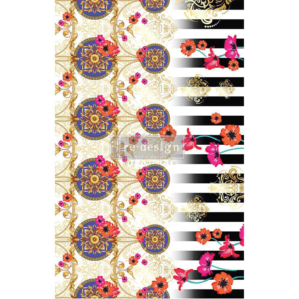 NEW! CECE Fashion and Flora Decoupage tissue paper - one sheet - Redesign Prima - Same Day Shipping - Mulberry Paper - Furniture Decoupage - belleandbeau850