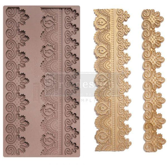 CeCe Border Lace II ReDesign With Prima Decor Mould - Same Day Shipping - Silicone Mold - Furniture Moulds - Candy Mold - Molds for Resin - belleandbeau850