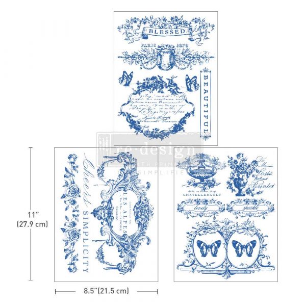 Lovely Labels middy transfers by Redesign with Prima 8.5" x 11" - Same Day Shipping - Rub On Decals- Decor transfers - French Decor