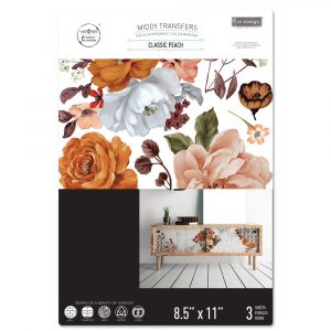 Classic Peach mid size transfer by Redesign with Prima 8.5 "x 11" - Same Day Shipping - Rub On transfers - Decor transfers - furniture transfers - belleandbeau850