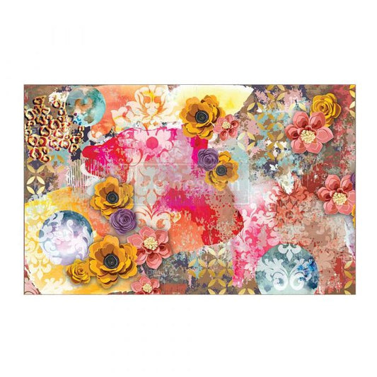 CECE Abstract Beauty Decoupage tissue paper 1 sheet Redesign by Prima - Same Day Shipping - Furniture Decoupage - Decor Decoupage - Mulberry Paper