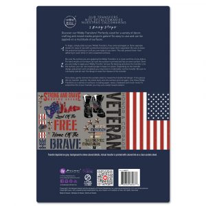 Veteran mid size transfer by Redesign with Prima 8.5 "x 11" - Same Day Shipping - Rub On transfers - Decor transfers - furniture transfers